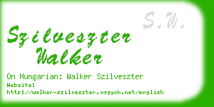 szilveszter walker business card